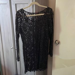 Lace and beaded cocktail dress